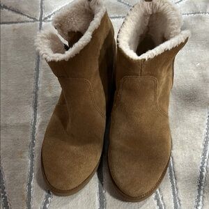 UGG Cozy Tan Suede Ankle Boots